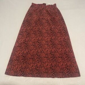 Vintage Red and Black Kathie Lee Collection Maxi Skirt